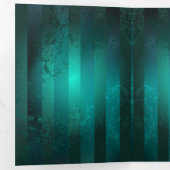 スチームパンクジュエリーウォッチを緑の背景 三つ折りカード (内部最初)