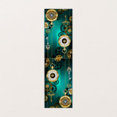 スチームパンクジュエリーウォッチを緑の背景 名刺 (外部フラット)