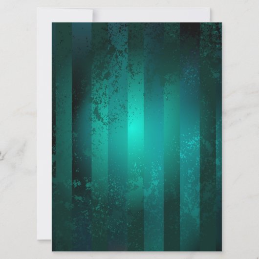 スチームパンクジュエリーウォッチを緑の背景 招待状 (裏面)