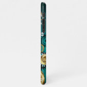 スチームパンクジュエリーウォッチを緑の背景 iPhoneケース (左側)