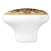 スチームパンクスカルゴシックスタイル セラミックノブ (側面)