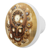 スチームパンクスカルゴシックスタイル セラミックノブ (右)