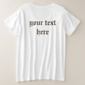 スチームパンクスカルゴシックスタイル プラスサイズTシャツ (デザイン裏面)