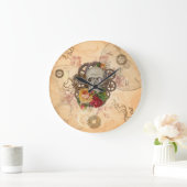 スチームパンクスカル ラージ壁時計 (ホーム)