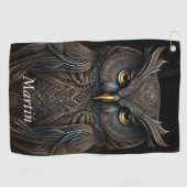 スチームパンクスクリークフクロウ ゴルフタオル (横)