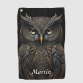 スチームパンクスクリークフクロウ ゴルフタオル (正面)