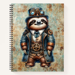 スチームパンクスタイルのナマケモノのスパイラルノート ノートブック
