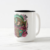 スチームパンクスタイルフィッシュコーヒーカップ ツートーンマグカップ (正面右)