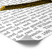 スチームパンクスタイルボウリングをする人、 クリケットの投手ハット ポスター (角)