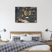 スチームパンクスタイル機械要素 キャンバスプリント (インサイチュ (寝室))