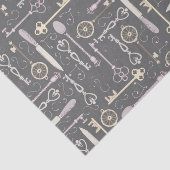 スチームパンクスタイル鍵パターン 薄葉紙 (詳細)