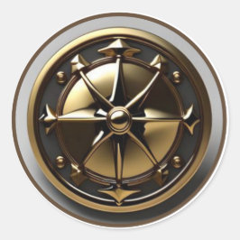 スチームパンクスチームパンク#1コンパス ラウンドシール
