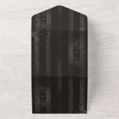 スチームパンクストライプのブラウン背景 オールインワン招待状 (外側)