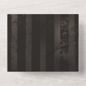 スチームパンクストライプのブラウン背景 オールインワン招待状 (裏面)