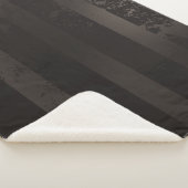 スチームパンクストライプのブラウン背景 シェルパブランケット (3/4)