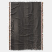 スチームパンクストライプのブラウン背景 スローブランケット (正面縦)