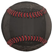 スチームパンクストライプのブラウン背景 ソフトボール (裏面)