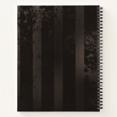 スチームパンクストライプのブラウン背景 ノートブック (裏面)