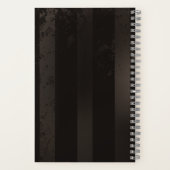 スチームパンクストライプのブラウン背景 ノートブック (裏面)