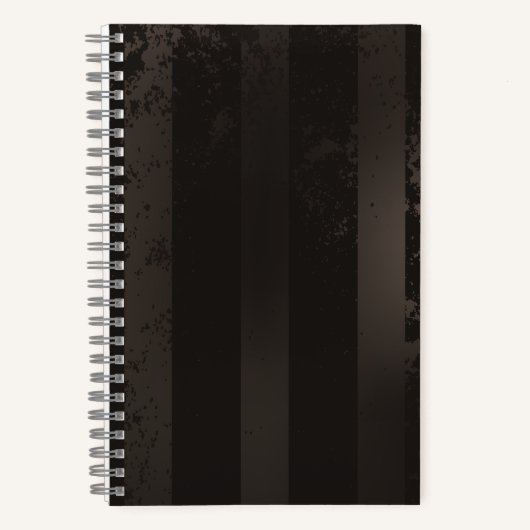 スチームパンクストライプのブラウン背景 ノートブック (正面)