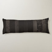 スチームパンクストライプのブラウン背景 ボディピロー (裏面)