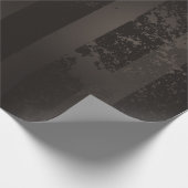 スチームパンクストライプのブラウン背景 ラッピングペーパー (角)