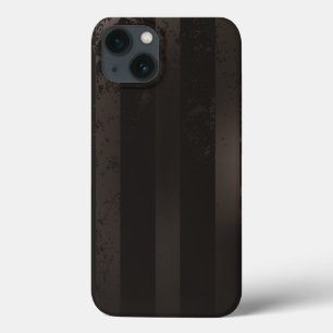 スチームパンクストライプのブラウン背景 iPhone 13ケース