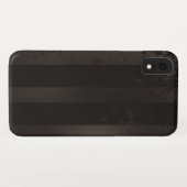スチームパンクストライプのブラウン背景 Case-Mate iPhoneケース (裏面(横))