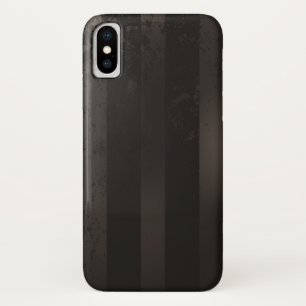 スチームパンクストライプのブラウン背景 iPhone X ケース