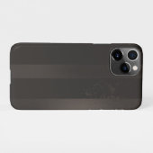 スチームパンクストライプのブラウン背景 iPhoneケース (裏面横)