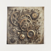 スチームパンクスプロケット編み物 タペストリー (正面(横))