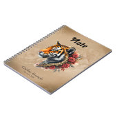 スチームパンクタイガーバライラストレーション ノートブック (左側)