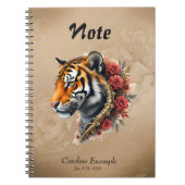 スチームパンクタイガーバライラストレーション ノートブック (正面)