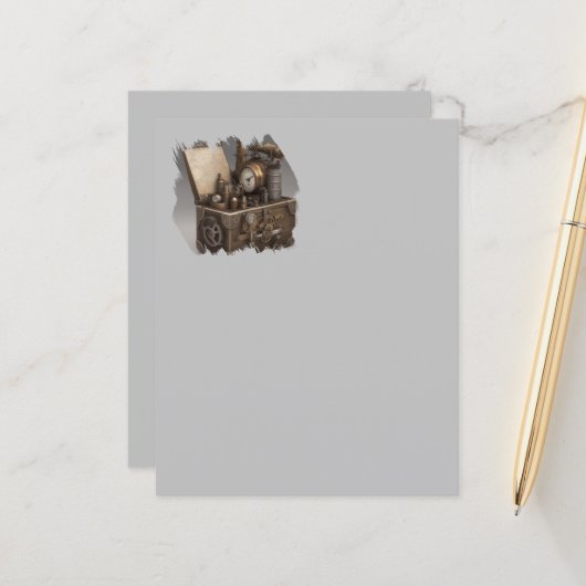 スチームパンクタイムマシン – ヴィンテージ宝箱 (正面/裏面インサイチュ)