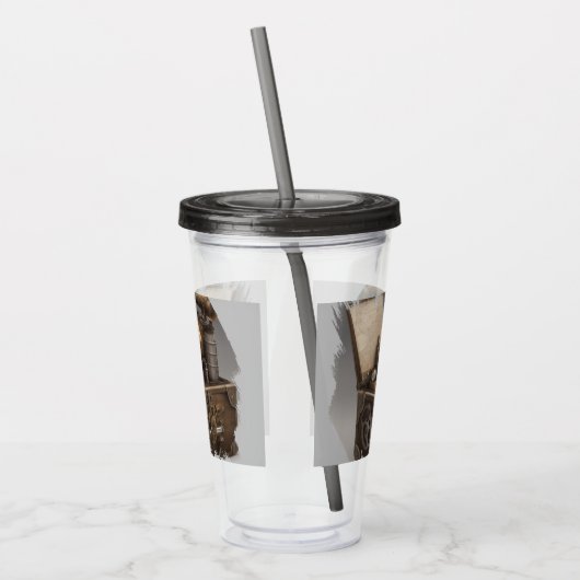 スチームパンクタイムマシン – ヴィンテージ宝箱 アクリルタンブラー (左)