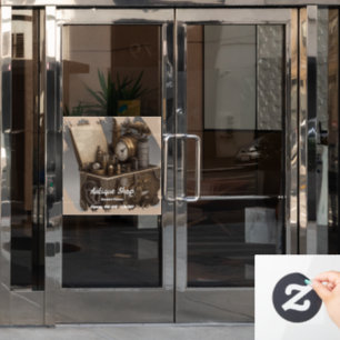 スチームパンクタイムマシン – ヴィンテージ宝箱 ウィンドウサイン