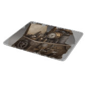 スチームパンクタイムマシン – ヴィンテージ宝箱 カッティングボード (角)