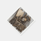 スチームパンクタイムマシン – ヴィンテージ宝箱 スタンダードカクテルナプキン (角)