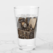 スチームパンクタイムマシン – ヴィンテージ宝箱 タンブラーグラス (裏面)