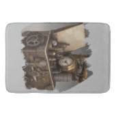 スチームパンクタイムマシン – ヴィンテージ宝箱 バスマット (正面)