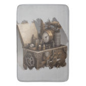 スチームパンクタイムマシン – ヴィンテージ宝箱 バスマット (正面縦)