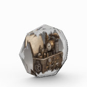 スチームパンクタイムマシン – ヴィンテージ宝箱 フォトブロック (左)