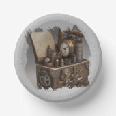 スチームパンクタイムマシン – ヴィンテージ宝箱 ペーパーボウル (正面)