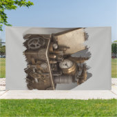 スチームパンクタイムマシン – ヴィンテージ宝箱 横断幕 (外側)