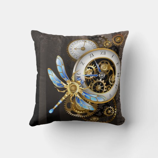 スチームパンクダイアルとトンボ クッション (裏面)