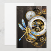 スチームパンクダイアルとトンボ サンキューカード (正面/裏面)