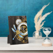 スチームパンクダイアルとトンボ フォトプラーク (側面)