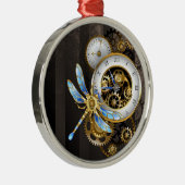 スチームパンクダイアルとトンボ メタルオーナメント (右)