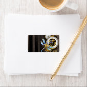 スチームパンクダイアルとトンボ ラベル (インサイチュ)