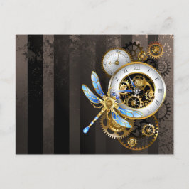 スチームパンクダイアルとトンボ 案内ポストカード